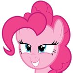  2012 absurd_res alpha_channel blue_eyes earth_pony equine female feral friendship_is_magic fur hair hi_res horse infinitoa mammal my_little_pony pink_fur pink_hair pinkie_pie_(mlp) pony portrait simple_background smile solo transparent_background 