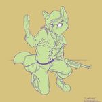  2013 anthro canine clothed clothing digital_media_(artwork) flyingram fully_clothed fur gun hat hi_res holding_object holding_weapon kneeling looking_away male mammal military ranged_weapon rifle simple_background sketch soldier solo weapon 