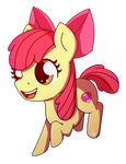  apple_bloom_(mlp) earth_pony equine female foreverroseify friendship_is_magic hair hair_bow hair_ribbon horse mammal my_little_pony open_mouth pony red_hair ribbons young 