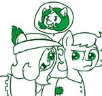  clothing ear_piercing earth_pony emerald_jewel(colt_quest) equine feathers female ficficponyfic hat horn horse joyride(colt_quest) male mammal my_little_pony piercing pony ruby_rouge(colt_quest) unicorn 