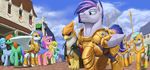  1jaz 2016 armor avian blitzstar bolt_striker brother crowd equine fan_character female friendship_is_magic group gryphon horn horse male mammal my_little_pony pegasus royal_guard_(mlp) sibling sister unicorn wings 