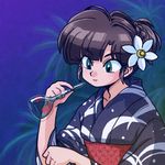  1girl brown_hair character_request green_eyes ranma_1/2 solo tagme upper_body wantan-orz 