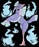  abstract_background anthro avian black_background blue_feathers feathers female kitty1208 nintendo oricorio pok&eacute;mon purple_feathers pussy sensu_oricorio simple_background solo video_games 