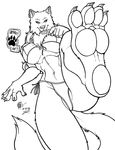  anthro athletic big_breasts breasts butt canine claws clothing ear_piercing eyelashes female fur furry_tail lips looking_at_viewer mammal navel paws piercing smile underwear walter_sache wide_hips wolf 