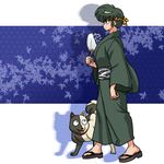  1boy dog from_side full_body hibiki_ryouga tagme walking wantan-orz 