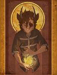  anthro canine caprine clothed clothing diesel_wiesel eyes_closed fire goat magic male mammal solo 