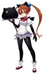  alisa_southerncross bad_id bad_pixiv_id black_gloves black_legwear bow bowtie buttons closed_mouth collared_shirt creature elbow_gloves expressionless fkey gloves hair_bobbles hair_ornament highres holding holding_tray keroro_gunsou legs_apart long_hair mary_janes one-eyed orange_hair pantyhose puffy_short_sleeves puffy_sleeves purple_skirt red_bow red_eyes red_footwear red_neckwear shirt shoes short_sleeves simple_background skirt socks solo standing tray tsurime twintails very_long_hair white_background white_legwear wing_collar 