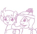  clothing cub ear_piercing earth_pony emerald_jewel(colt_quest) equine fan_character feathers female ficficponyfic hat horse male mammal my_little_pony piercing pony ruby_rouge(colt_quest) young 