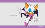  bat blue_eyes breasts cleavage clothed clothing female gloves lipstick mammal pink_lips rouge_the_bat simple_background solo sonic_(series) wings 