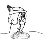  clothing earth_pony eating emerald_jewel(colt_quest) equine fan_character feathers ficficponyfic food hat horse male mammal my_little_pony pony 