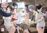  ass bare_arms bare_shoulders bathing binoculars black_hair blue_eyes blue_hair bra breasts brown_hair camcorder changing_room cleavage clock closed_mouth commentary_request glasses green_eyes hayakawa_pao indoors long_hair medium_breasts multiple_girls nail_polish onsen open_clothes open_mouth original outdoors panties red_bra red_panties rubber_duck short_hair silver_hair tokkuri underwear undressing white_panties 
