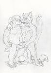  anthro arm_around_shoulders balls barefoot body_hair bowser chest_hair digitigrade dragon duo erection fist greyscale horn humanoid_penis koopa long_tail male male/male mario_bros mature_male monochrome moobs musclegut naughty_face navel neverwolf nintendo nipples nude open_mouth partially_retracted_foreskin pencil_(artwork) penis retracted_foreskin scalie spyro&#039;s_dad standing traditional_media_(artwork) uncut video_games 