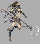  absurd_res anthro assassin black_hair bone bone_necklace breasts cloth clothed clothing dreadlocks female fox_xd fur grey_background hair hi_res kiguri legwear mammal midriff navel nipples packmaster rat red_eyes rodent simple_background skaven skimpy skull solo staff stockings tribal warhammer_(franchise) warhammer_fantasy weapon 