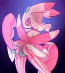  anus female jailbait_knight looking_back lurantis nintendo pincers pok&eacute;mon pose pussy simple_background solo spreading video_games wings 