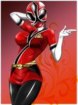  breasts legs posing queen_vegeta_69 red samurai_sentai_shinkenger shiba_kaoru shinken_red super_sentai 