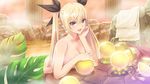  :d bath black_bow blade_arcus_from_shining blonde_hair blush bow breasts cleavage earrings ears eyebrows eyebrows_visible_through_hair fingernails fingers fringe_trim game_cg glowing hair_between_eyes hair_bow hand_on_own_cheek hand_on_own_face hands happy head_rest jewelry leaf long_hair looking_at_viewer medium_breasts mistral_nereis necklace non-web_source nude open_mouth orb pirate pointy_ears purple_eyes rock sack screencap shining_(series) shining_hearts shiny shiny_skin smile solo steam stone_floor stone_pillar tanaka_takayuki tongue towel twintails upper_body v-shaped_eyebrows water white_towel 