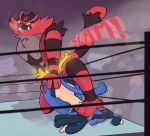  anal anal_penetration bruised duo forced incineroar lucario male male/male nintendo penetration pinkanimalz pok&eacute;mon pok&eacute;mon_(species) rape stepping_on video_games wrestling 