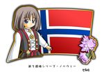  1girl blue_eyes flag flower murakami_senami norway norwegian_flag 