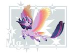  2016 cutie_mark earthsong9405 equine feathered_wings feathers female feral friendship_is_magic fur hair hooves horn horse mammal multicolored_hair my_little_pony pony purple_eyes purple_hair simple_background smile solo twilight_sparkle_(mlp) winged_unicorn wings 
