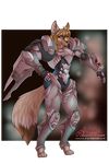  armor azaleesh canine desertfox fox mammal overwatch pharah_(overwatch) pose rocket susanovitch video_games 