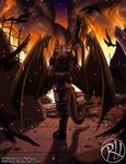  armor crows dragon fire gun horn predaguy ranged_weapon rifle ruble ruins smoke spikes warhammer_(franchise) weapon wings 