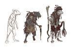  ambiguous_gender anthro clothing digitigrade hat hi_res lineup mammal overgrowth rat rodent staff steve_hong 