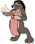  2016 aliasing anthro apron black_hair breasts canine clothing cooking digital_media_(artwork) female fire hair mammal simple_background solo teeth trout_(artist) video_games warcraft were werewolf worgen 