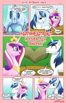  &lt;3 2015 comic crown crystal crystal_empire dialogue english_text equine eyes_closed feathered_wings feathers female feral friendship_is_magic fur group hair henbe horn hug male mammal multicolored_hair my_little_pony outside palace pink_fur princess_cadance_(mlp) royal_guard_(mlp) shining_armor_(mlp) sky text unicorn white_fur winged_unicorn wings 