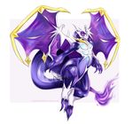  2016 alternate_species ambiguous_gender charizard dragon junkyardrabbit legendary_pok&eacute;mon lunala nintendo pok&eacute;mon pok&eacute;mon_fusion purple_body solo video_games wings 