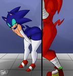  anal balls bit_butt clothing eyeshadow girly glory_hole knuckles_the_echidna legwear makeup male male/male pranky sonic_(series) sonic_the_hedgehog stockings story story_in_description 