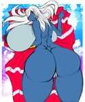  absurd_res bellum-art big_breasts big_butt breasts butt female hair hi_res huge_breasts long_hair looking_back nintendo nipples nude pok&eacute;mon pose pussy red_eyes red_nose samurott sketch solo video_games voluptuous white_hair wide_hips 