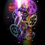  2016 abstract_background crown cutie_mark equine female feral friendship_is_magic fur hair harwick horn mammal multicolored_hair my_little_pony purple_eyes purple_fur smile solo twilight_sparkle_(mlp) unicorn 