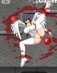  1girl angel angel_wings animated animated_gif blush floating rape shinobi_girl 