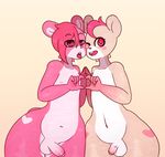  &lt;3 2016 anthro balls bear blush canine clothing duo erection front_view fur girly hair half-closed_eyes humanoid_penis looking_at_viewer male mammal multicolored_fur navel nipples nude one_eye_closed open_mouth partially_retracted_foreskin penis pink_fur pink_hair pose simple_background small_penis smile somescrub standing strawbeary_j strawberry_shortcake teeth tongue tongue_out two_tone_fur uncut white_fur wide_hips wink 