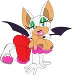  anthro areola bat big_breasts blue_eyes breasts cleavage clothed clothing erect_nipples female frontierbrain hair hi_res mammal nipple_bulge nipples rouge_the_bat simple_background solo sonic_(series) white_background white_hair 
