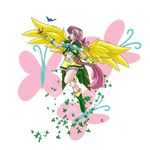  2016 5_fingers anthro feathered_wings feathers female fluttershy_(mlp) flying friendship_is_magic hair hi_res human humanized mammal mauroz midriff my_little_pony navel pink_hair simple_background smile solo white_skin wings 