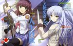  abe_naoto angel_beats! gun seifuku tenshi thigh-highs yurippe 