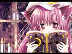  absurdres animal_ears book cat_ears catbell highres kemonomimi_mode patchouli_knowledge solo touhou 