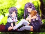  botan clannad fujibayashi_kyou fujibayashi_ryou tagme 