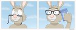  anthro eyewear glasses humor lagomorph mammal mrfarrow rabbit staple 