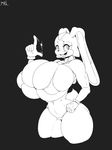  2016 anthro ber00_(artist) big_breasts bikini breasts camel_toe cleavage clothed clothing cream_the_rabbit female huge_breasts hyper hyper_breasts lagomorph mammal navel rabbit side_boob smile solo sonic_(series) swimsuit under_boob 