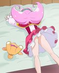  ass from_behind hairband hanami_kotoha haruyama_kazunori long_hair magic_school_uniform mahou_girls_precure! mofurun_(mahou_girls_precure!) no_panties pink_hair precure skirt 