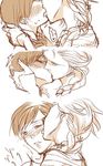  anna_(frozen) comic couple elsa_(frozen) frozen_(disney) incest kiss md5_mismatch monochrome multiple_girls siblings sisters taro_(116taro) yuri 