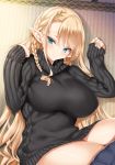  cle_masahiro elf pointy_ears sweater thighhighs 