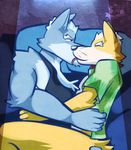  after_sex anthro bottomless canine clothed clothing comic duo eyes_closed fox fox_mccloud fur grey_fur licking lying male male/male mammal nintendo orange_fur star_fox tongue tongue_out ventkazemaru video_games wolf wolf_o&#039;donnell 