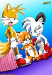  bed blush breasts canine cum cum_on_breasts erection female fox fur hedgehog male mammal miles_prower nude open_mouth penis pussy sonic_(series) sonic_the_hedgehog 