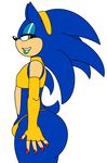  anthro blue_body bulge butt clothed clothing crossdressing girly hedgehog looking_back male mammal skimpy smile solo sonic_(series) sonic_the_hedgehog thecon 
