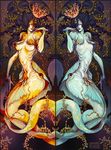  breasts crown dakimakura_design fin marine merfolk scales seaweed sometimessmuthappens 