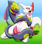  2016 animal_genitalia animal_penis anthro anthro_on_feral bestiality blush breasts chameloshi coiling cum cum_in_pussy cum_inside cum_on_body female feral fur hemipenes licking male male/female multi_penis nintendo nipple_lick nipples penetration penis pok&eacute;mon red_fur red_sclera seviper sex tongue tongue_out vaginal vaginal_penetration video_games white_fur zangoose 