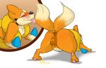  2016 absurd_res anus backsash blush butt digital_media_(artwork) eyes_closed female feral floatzel fur hi_res hindpaw mammal mustelid nintendo nude pawpads paws peeing pok&eacute;mon presenting presenting_hindquarters pussy simple_background smile solo tongue tongue_out urine video_games white_background 
